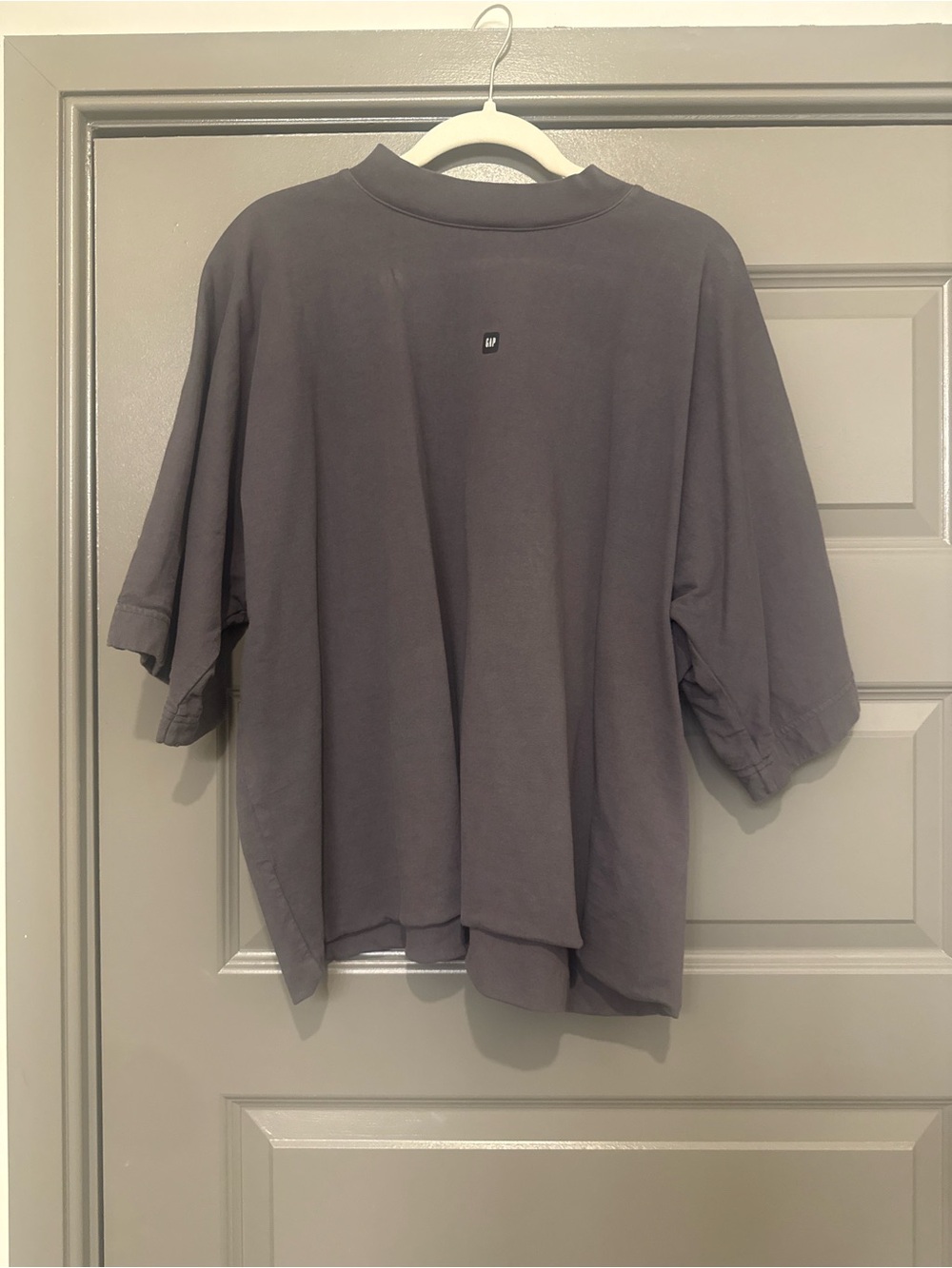 RARE!!! Yeezy Gap Logo 3/4 Sleeve Tee Dark Grey Oversized SS22